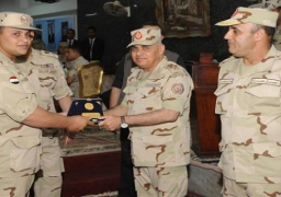 الفريق أول صدقى صبحى يلتقى بقادة وضباط وصف وجنود الجيش الثالث الميدانى