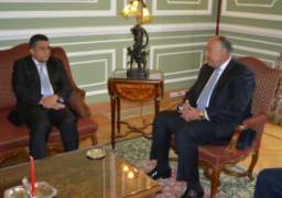وزير الخارجية المصري يستقبل نظيره الليبي