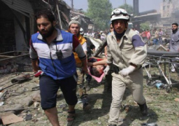 ارتفاع أعداد ضحايا غارات النظام السورى على “الدوما”لـ96 قتيلا و250 جريحا