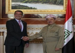 وزير الدفاع الأمريكي يتلقي البرزاني في زيارة مفاجئة لإقليم كردستان العراق