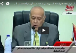 فيديو : كلمة رئيس اللجنة العليا للانتخابات خلال مؤتمر اللجنة للإعلان عن الجدول الزمني للانتخابات 2015