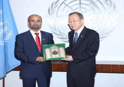 الجروان يناقش مع بان كي مون اهم المستجدات عربيا ودوليا