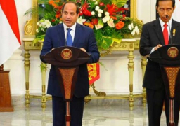 الرئيس السيسى يغادر جاكرتا فى ختام جولته الآسيوية