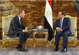 بالصور.. ننشر تفاصيل لقاء السيسي برئيس المجلس الأوروبى بقصر الاتحادية