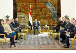 السيسي يلتقى وفدًا من مجلس النواب الأمريكى ويوجه الدعوة للمشاركة في متابعة الانتخابات البرلمانية