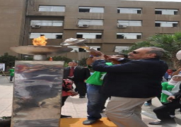 شعلة العاصمة لاسبوع شباب الجامعات تنطلق من جامعة حلوان