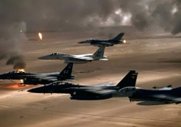 طائرات التحالف تقصف معسكر الشرطة العسكرية ومبنى الامن السياسي شرق صنعاء