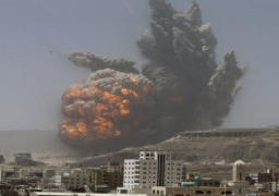 طائرات التحالف العربى تقصف مواقع للقاعدة فى الحوطة بلحج جنوبى اليمن