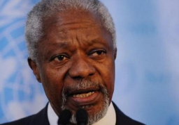 كوفى عنان يرى فى محادثات أمريكية روسية فرصة للسلام بسوريا