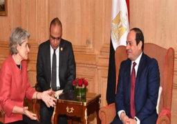 مديرة اليونسكو تتطلع للمحافظة على الآثار المصرية وممتلكاتها الثقافية وحمايتها وتشيد بدور مصر وريادتها