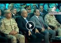 بالفيديو..السيسي يشهد الاحتفال بافتتاح مشروع تنمية شرق التفريعة ببورسعيد