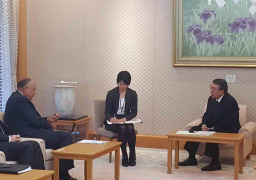 شكري يستعرض نجاح مصر في تنفيذ خارطة الطريق السياسية مع رئيس البرلمان الياباني