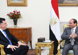 الرئيس السيسى لـ”فائز السراج”: لن ندخر جهداً فى دعم الحكومة الليبية الجديدة