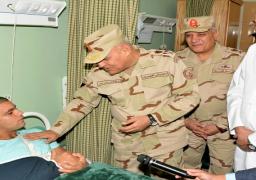 الفريق صدقى صبحى يزور مصابى القوات المسلحة والشرطة والقضاء بالمستشفيات العسكرية