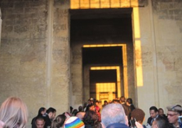 تعامد الشمس على قدس الاقداس بمعبد قصر قارون بالفيوم