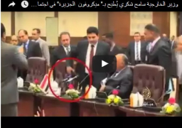 بالفيديو : وزير الخارجية يطيح بـ “مايك” فضائية الجزيرة من منصة اجتماعات سد النهضة