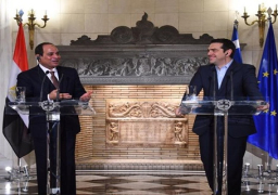 كلمة السيد رئيس الجمهورية خلال المؤتمر الصحفى مع رئيس الوزراء اليونانى