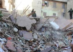 إنهيار عقار سكنى وإخلاء 3 عقارات أخرى بسبب إنفجار إسطوانة غاز بقليوب