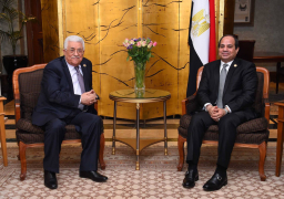 الرئيس السيسي يلتقي بنظيره الفلسطيني في أديس أبابا