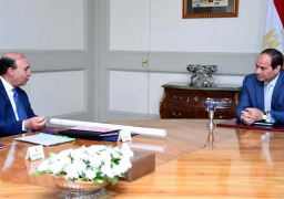 الرئيس عبد الفتاح السيسي يستعرض مع الفريق «مميش» مع تطورات حفر قناة ميناء شرق بورسعيد