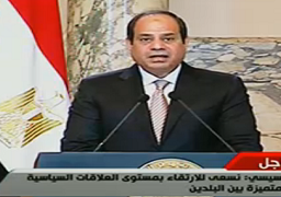 كلمة الرئيس عبد الفتاح السيسي خلال المؤتمر الصحفي المشترك مع رئيس الجابون