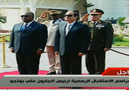 السيسي يستقبل الرئيس الجابوني علي بونجو