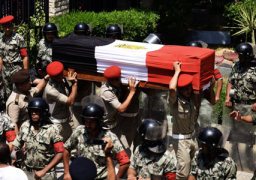 تشييع جثمان شهيد القوات المسلحة في سيناء بمسقط رأسه بالبحيرة