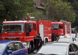 تفحم 5 عربات مينى باص فى حريق داخل جراج أتوبيسات ببولاق الدكرور