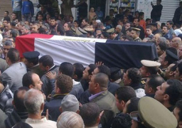 بنى سويف تودع أمين الشرطة شهيد الحادث الإرهابى بالمرازيق بالجيزة