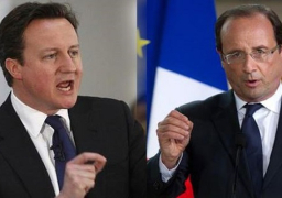 أولاند وكاميرون يدعوان موسكو الى وقف الهجمات على المعارضة بسوريا