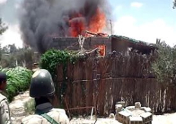 تدمير أماكن تجمع الإرهابيين والقضاء عليهم بشمال سيناء