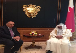 شكرى يبحث مع رئيس وزراء البحرين القضايا الإقليمية والدولية والعلاقات الثنائية