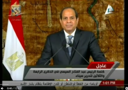 بالفيديو : السيسي: لن تقبل مصر بتهديد أمنها أو السماح لأى قوى بالسيطرة على العالم العربى