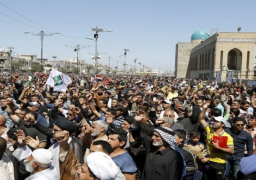 المئات يحتشدون في بغداد دعما لمهلة الصدر لإجراء تعديل وزاري