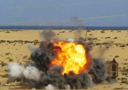 استشهاد مجند وإصابة آخر ووفاة مواطن فى انفجار مدرعة شرطة بالعريش