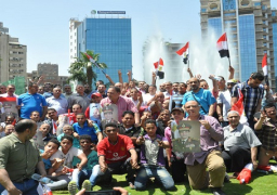 بالصور .. إحتفالات بميادين الجيزة في ذكرى تحرير سيناء