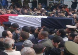 تشييع جثمان شهيد العريش في قريته بالشرقية