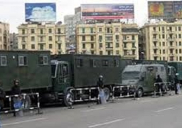 تواجد أمنى مكثف بميادين طلعت حرب والتحرير وعبدالمنعم رياض