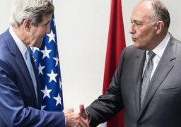 جون كيرى يصل القاهرة للقاء الرئيس السيسي وسامح شكرى