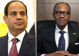 السيسي يتلقى اتصالاً هاتفيا من الرئيس النيجيري لتقديم التعازي في ضحايا الطائرة المنكوبة
