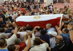 تشييع جثمان شهيد الأمن المركزى بجنازة عسكرية بحضور وزير الداخلية
