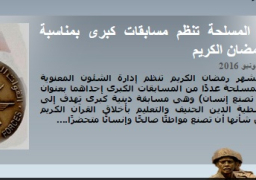 القوات المسلحة تنظم مسابقات كبرى بمناسبة شهر رمضان الكريم .