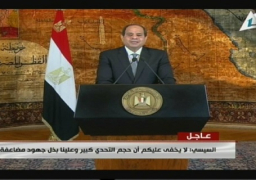 بالفيديو .. السيسي: حجم التحديات كبير ولابد من بذل الجهد لتعويض ما فات