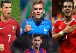 ميسي ورونالدو وبيل وجريزمان مرشحون لجائزة أفضل لاعب في أوروبا
