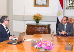الرئيس السيسي يجتمع بـ”العناني” ويؤكد أهمية صيانة المقاصد الأثرية