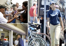 بالصور..ابنة الرئيس الأمريكي تعمل “دليفرى” بمطعم أسماك يمتلكه لبناني