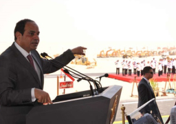 الرئيس السيسي يصل الى الاسماعيلية للاحتفال بمرور عام على افتتاح قناة السويس الجديدة