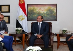 الرئيس السيسى يستقبل كيري بمقر إقامته فى نيودلهي