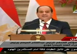 السيسي:على الهند ومصر نشر النموذج الصحيح للدين