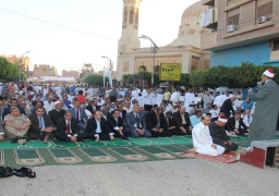 صلاة العيد في بني سويف بحضور القيادات الأمنية والعسكرية والتنفيذية